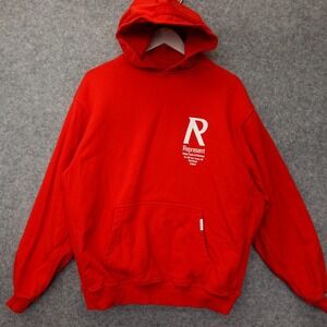 Represent Hoodie Mens MEDIUM Red R Design Logo Heavy Loopback Stretch Streetwear